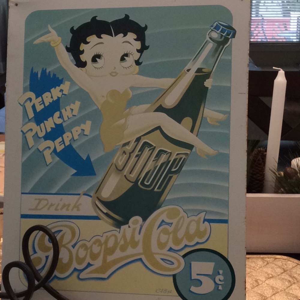Betty Boop Metal Sign “Perky, Punchy, Peppy”